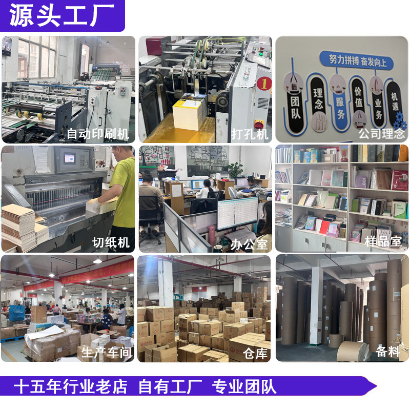 Wholesale a4 loose-leaf notebooks, b5 large notebooks, core cover loose-leaf notebooks, metal loose-leaf clamps, folders, business details Picture