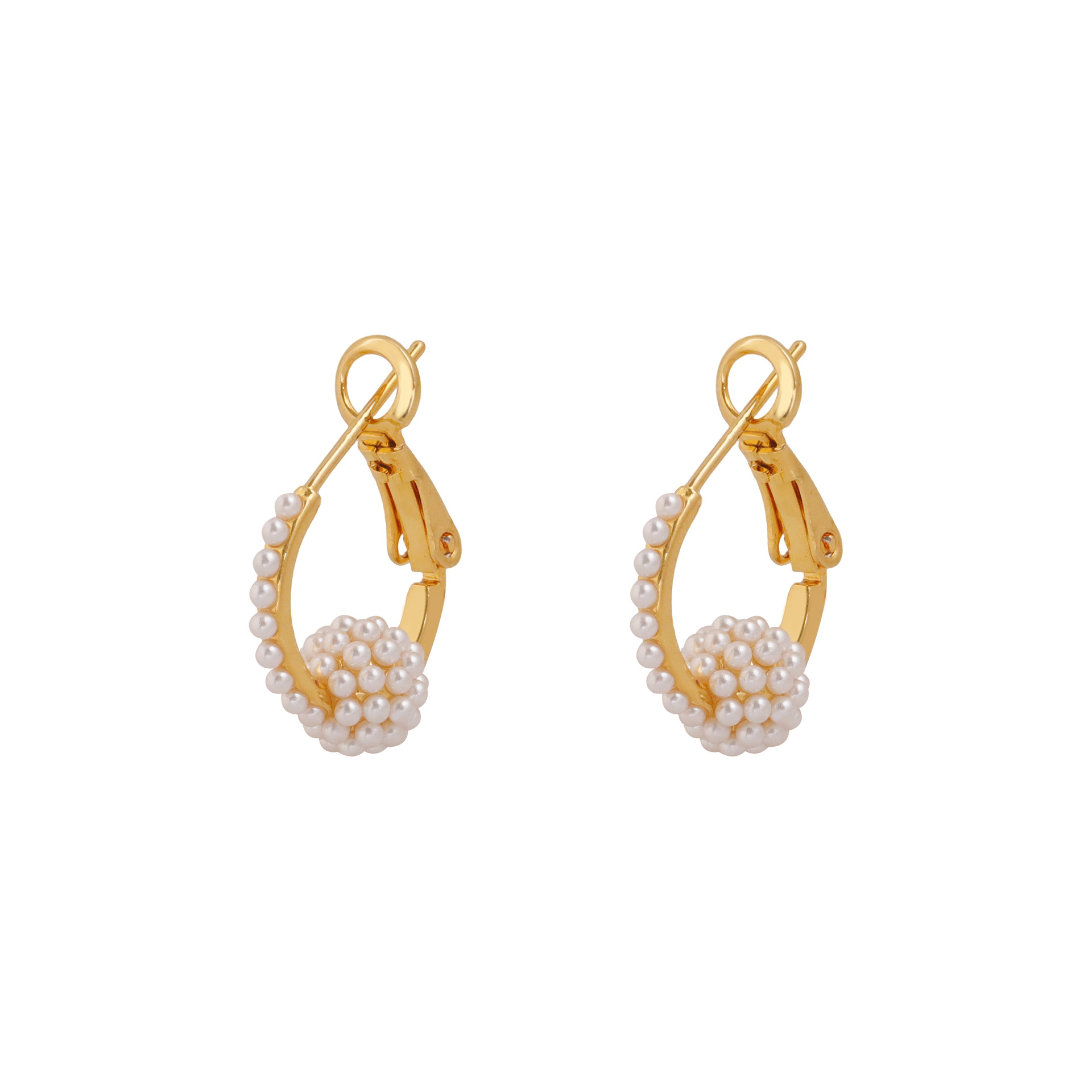 Hyacinth's unique design sense, super ethereal pearl ear rings, high-end French Hepburn style, slimming earrings, the new 2025 trend Item Picture