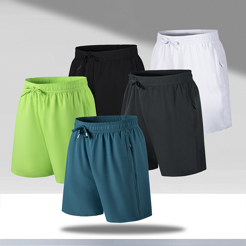New men's quick-drying loose five-point sportswear casual pants, men's thin cross-border ice silk beach pants factory Specification drawing