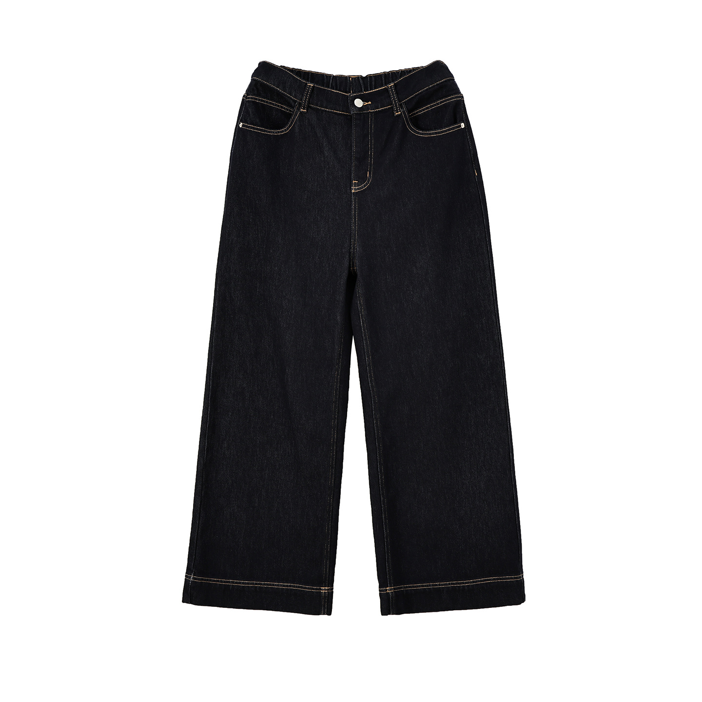 牛仔裤/带钻牛仔裤/牛仔裤阔腿/库存/牛仔短裤女白底实物图