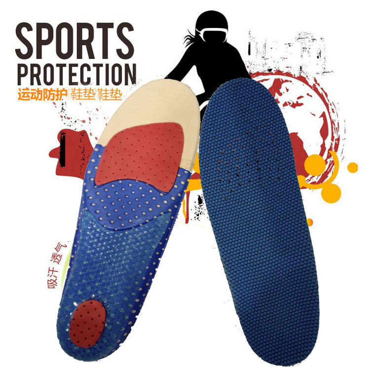 eva Men's and women's military training sports mountain climbing, running, basketball, football insoles are high-elastic, shock-absorbing, sweat-absorbing and breathable full insoles