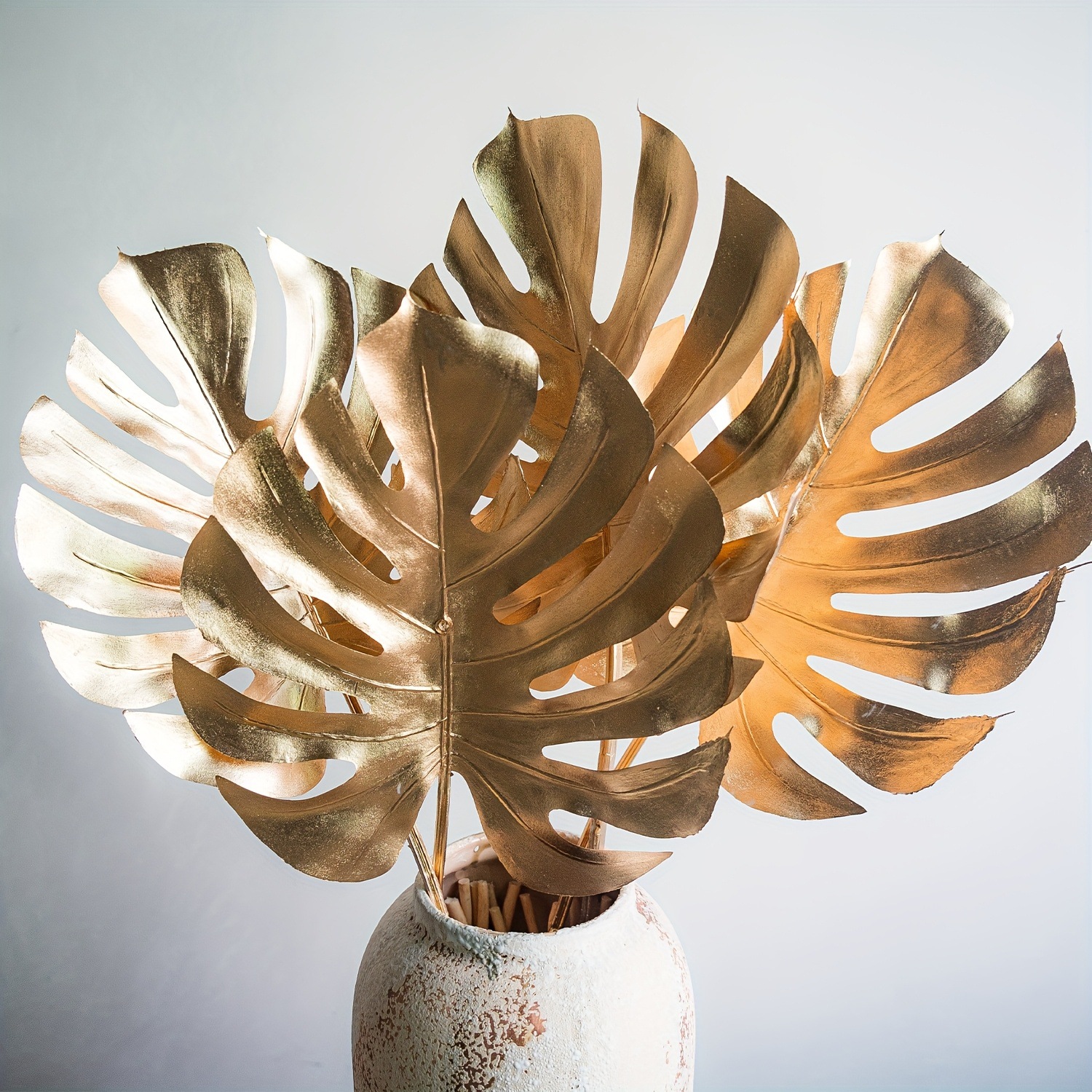 北欧绿植仿真龟背竹叶假花装饰盆栽假盆景植物客厅办公室桌面摆件产品图