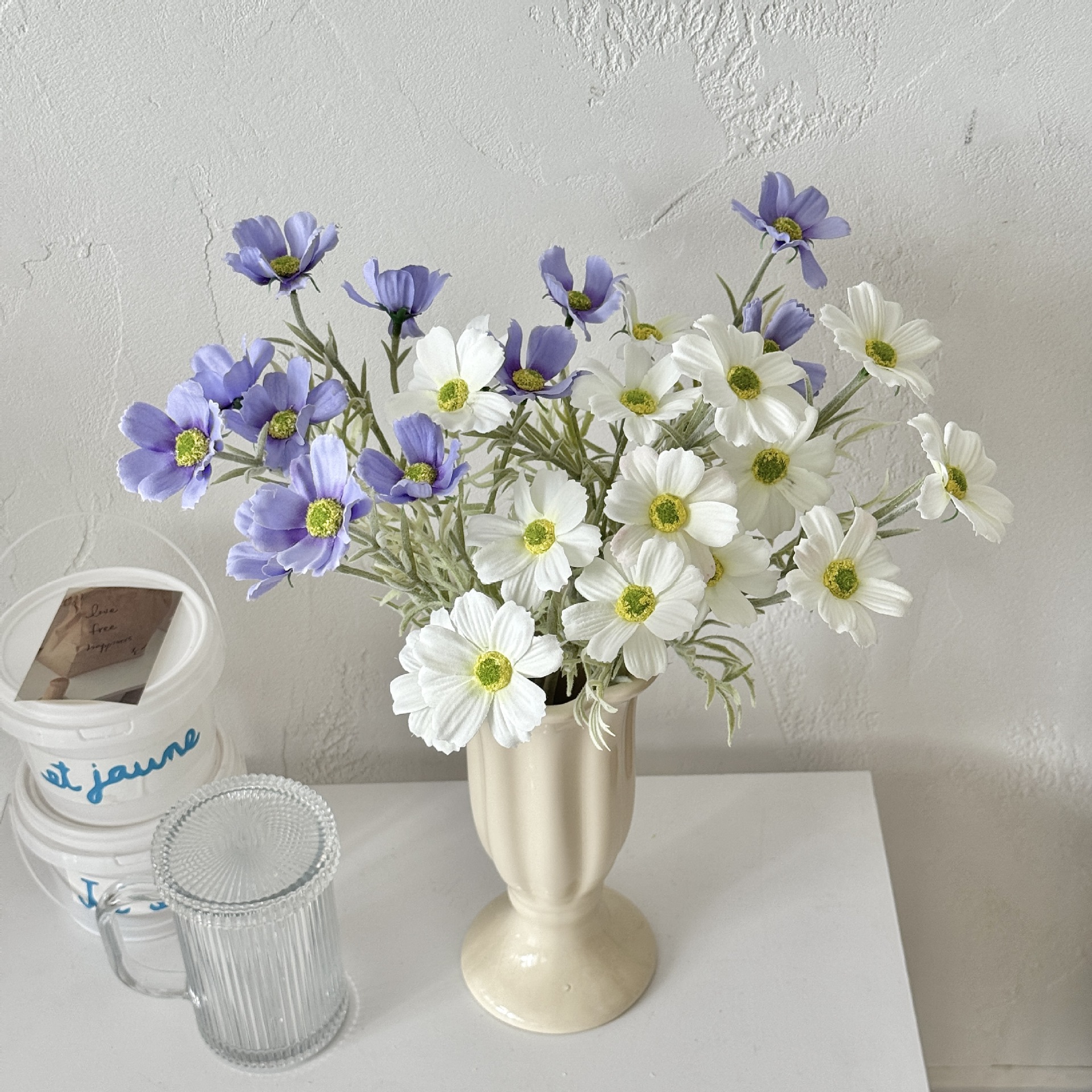 ins风格桑花仿真花菊波斯雏菊花束假花装饰摆放插花绢花拍照道具