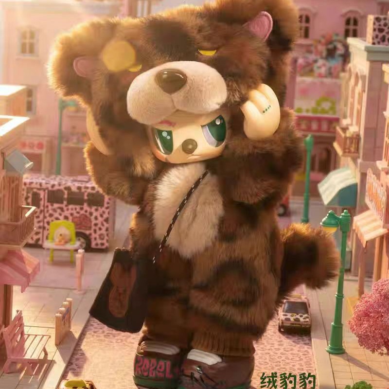 Authentic CHAOSWEET rebellious bear shoulder bag, pendant, plush toy, blind box, trendy toy, keychain, as a gift Specification image
