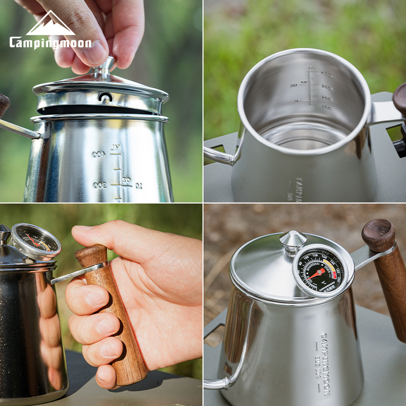 Koman SW-3 coffee hand-brewed pot, 304 stainless steel one-piece process, gooseneck narrow-mouthed pot, outdoor water bottle coffee pot Specification image