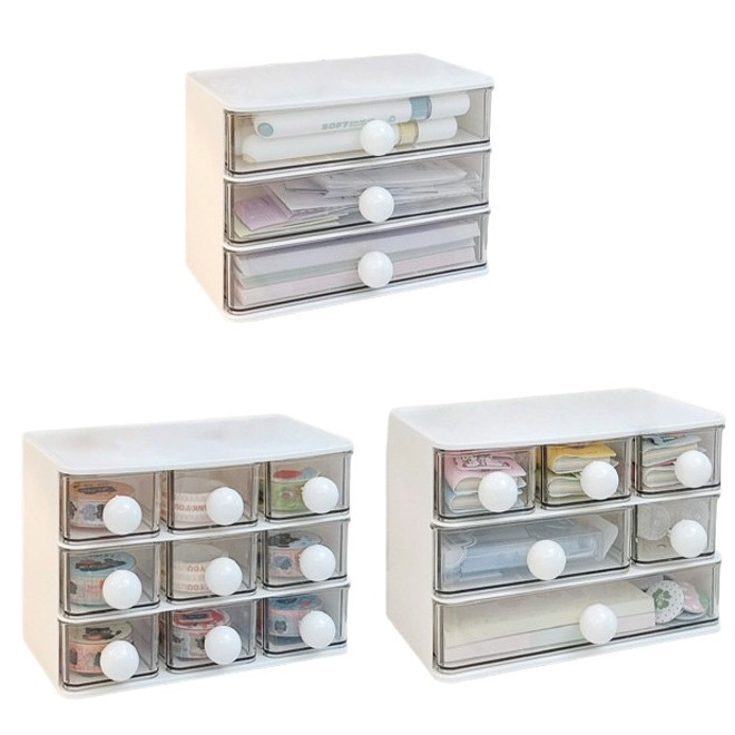New type of storage box, drawer-style desktop storage box, office, student dormitory stationery, planner, and transparent storage box Item Picture
