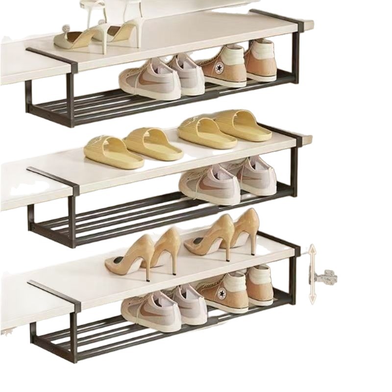 Household extendable hanging shoe rack, cabinet, layered storage rack, wardrobe, extendable bottom hanging basket, shoe cabinet, layered partition Item Picture