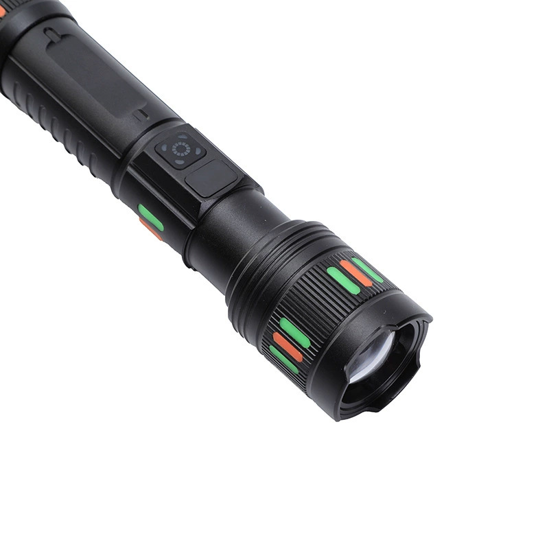 The new cross-border high-intensity zoom multi-functional flashlight Type-C rechargeable fluorescent electric whitening laser LED flashlight Application Scenario