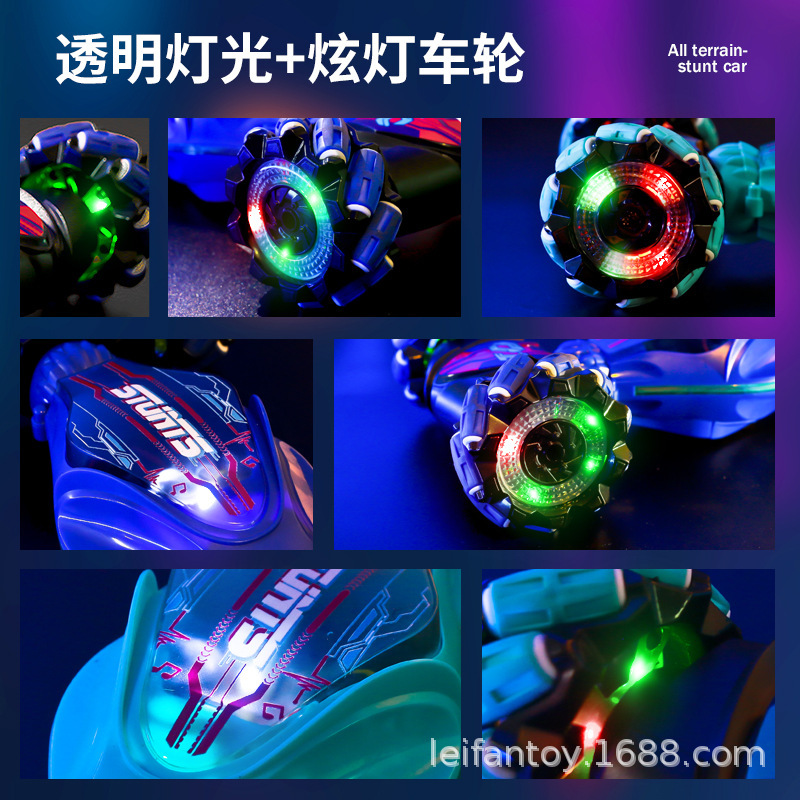 跨境手势感应扭变2.4G四驱遥控车RC越野攀爬特技漂移赛车男孩玩具细节图