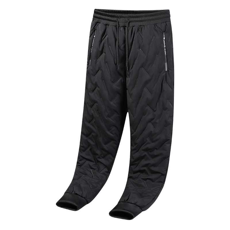 For men, it's better to wear loose-fitting and large-sized cotton pants in winter. They can wear loose straight-leg casual pants made of lambskin for warmth Item Picture