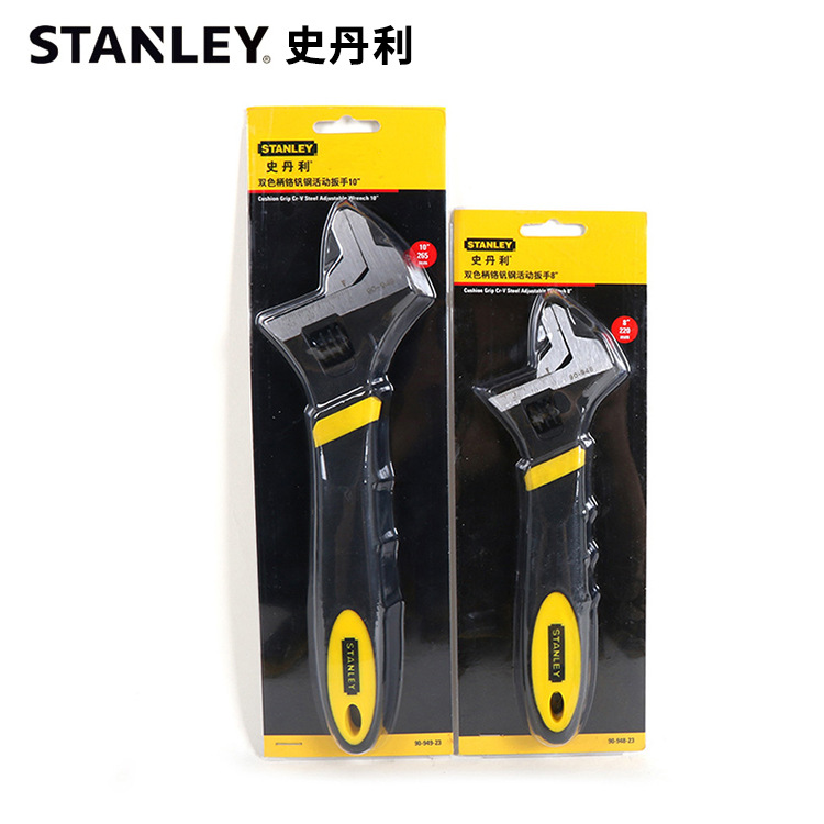 Stanley B series adjustable wrench, plastic-coated handle large opening wrench, multi-functional flexible adjustable head wrench Item Picture