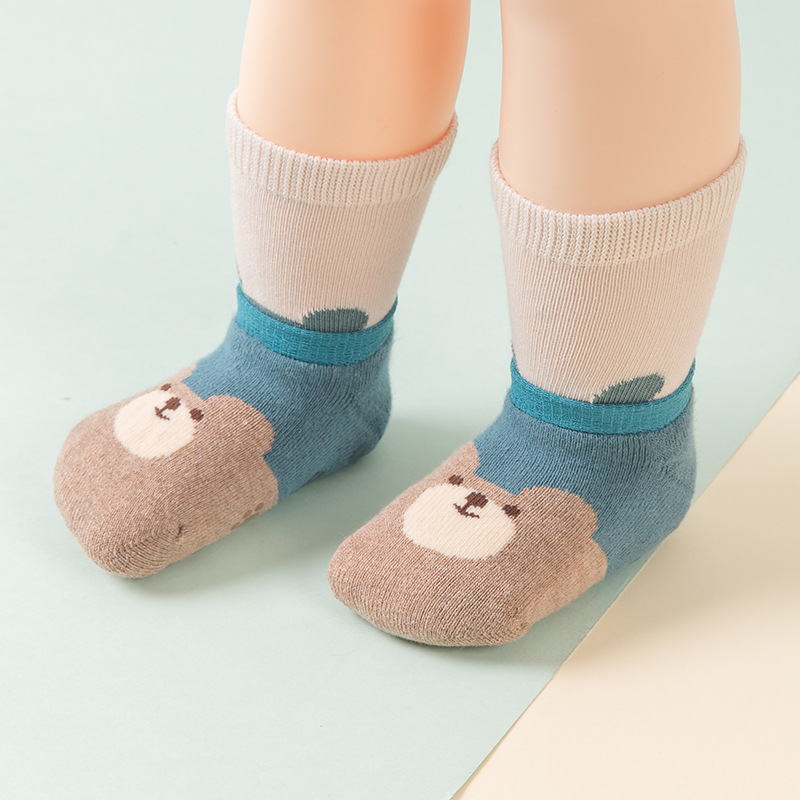 22年秋冬儿童袜套宝宝加厚毛圈减震防滑袜套家居地板袜 定制细节图