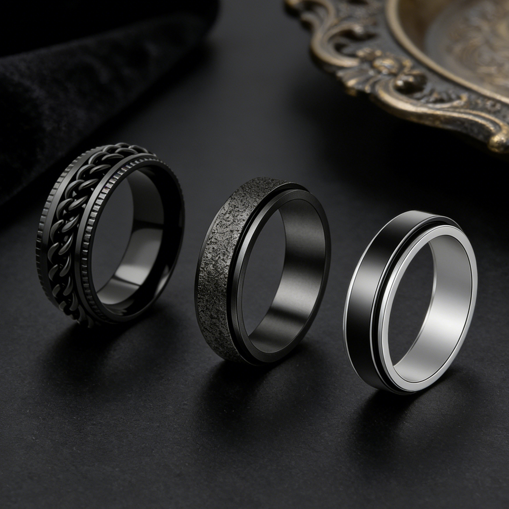 Europa y américa moda versátil retro alta atmósfera anillo pareja fecha acero inoxidable titanio acero pareja anillo anillo
