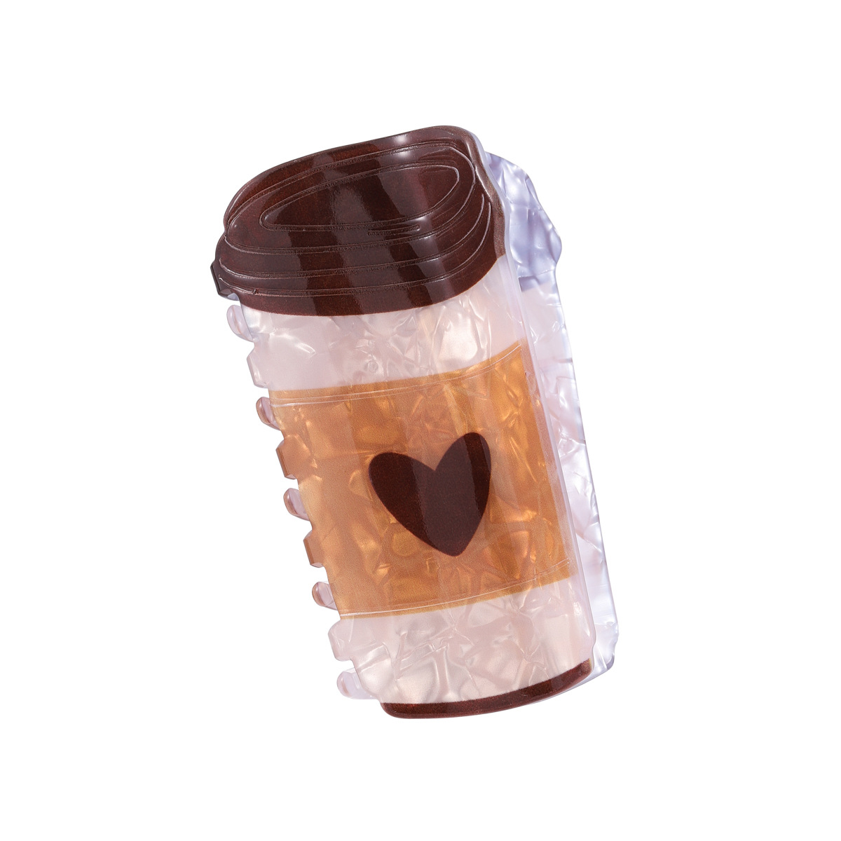 Transparent resin heart-shaped shark clip hair accessory Item Picture