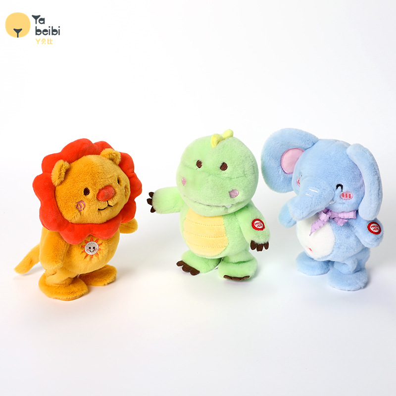 Yabeibi electric toy, music, little cute pet, singing, imitating, plush toy, storytelling, children's cartoon toy details Picture