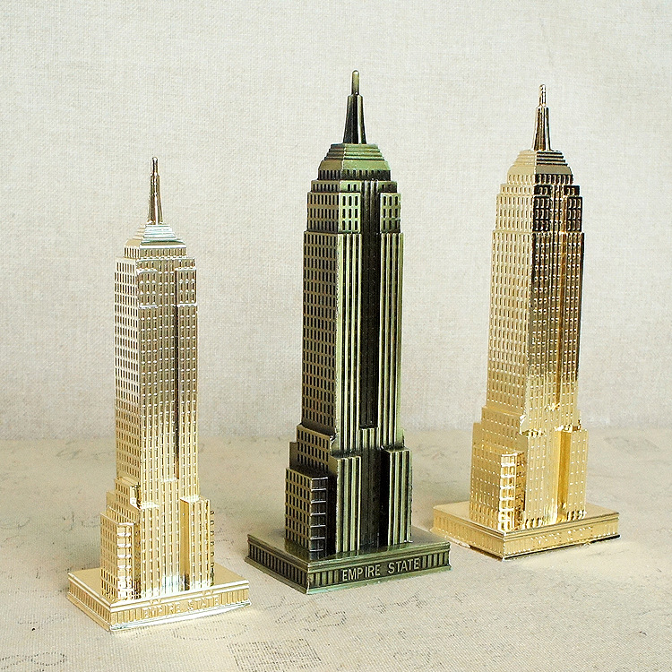 The 2019 new model of the Empire State Building in the United States, with exquisite electroplating workmanship, is a tourist souvenir of the Empire State Building details Picture
