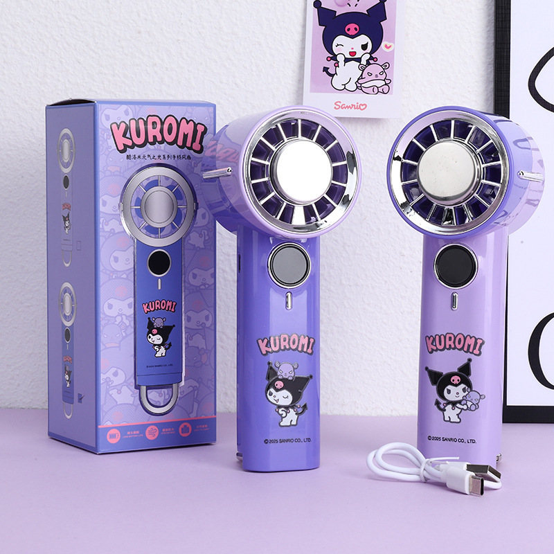Sanrio official authorized handheld small fan 3600mAh, long battery life, digital display, ice pack cooling, usb charging fan Application Scenario