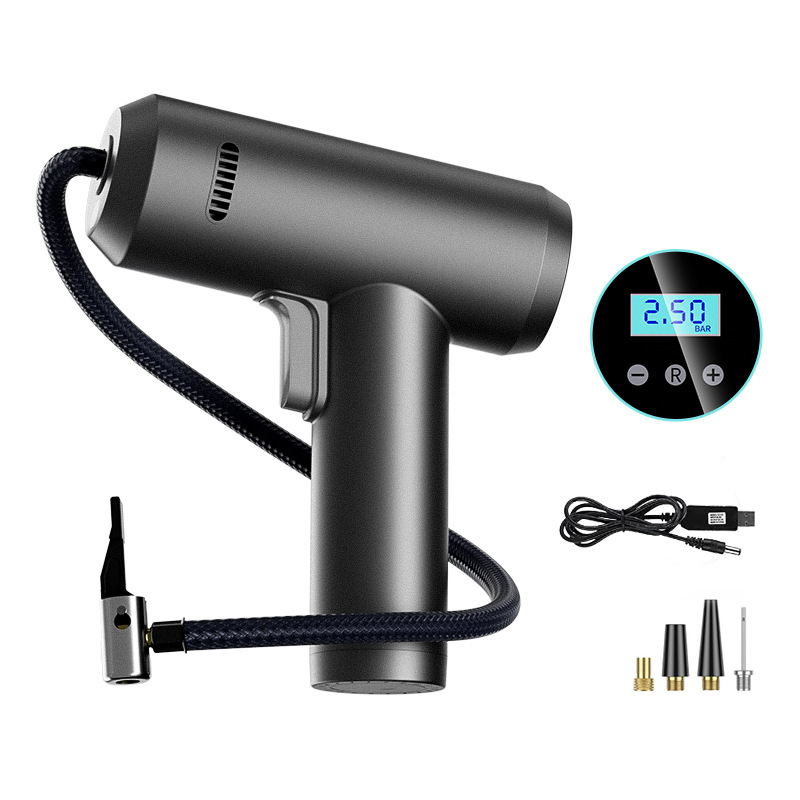 Vehicle-mounted air pump, intelligent digital display wireless air pump, hand-held gun portable emergency pump, electric air pump Item Picture
