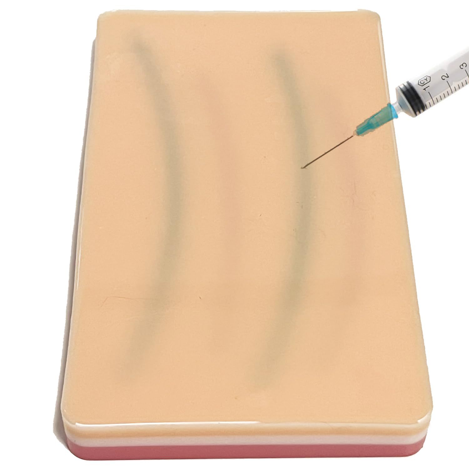 Surgical silicone intravenous injection practice model simulation skin puncture module Silicone suturing skin instrument package Specification drawing