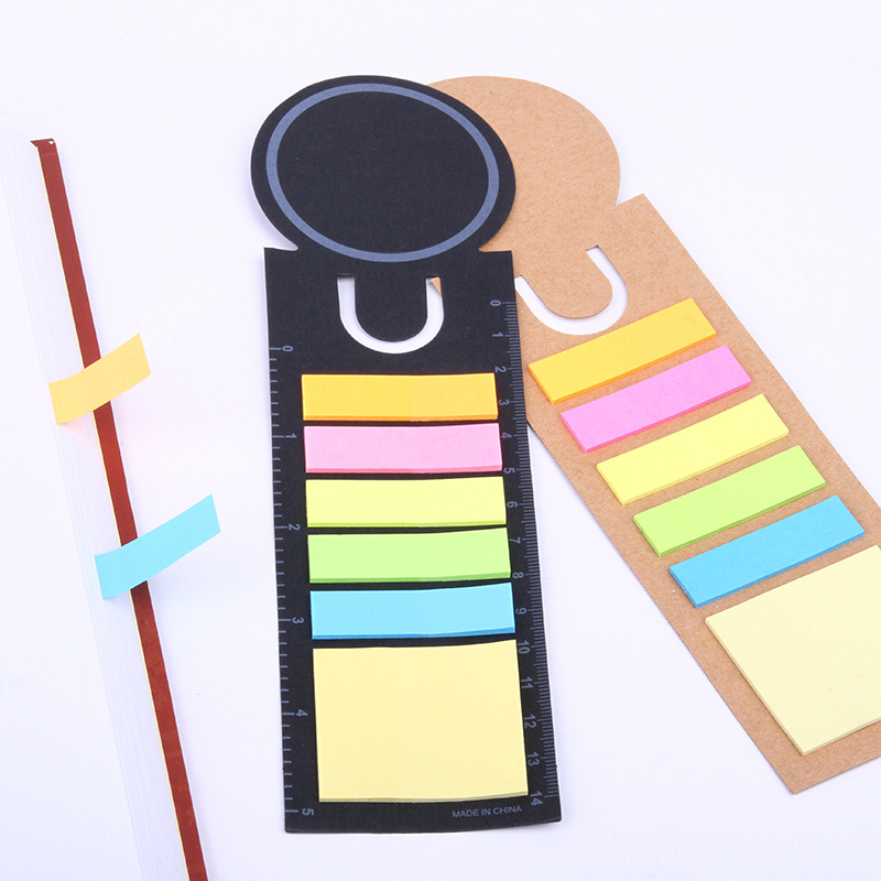 Creative sticky notes with rulers, notice stickers, office advertisements, gifts, sticky notes, printed logos Specification image