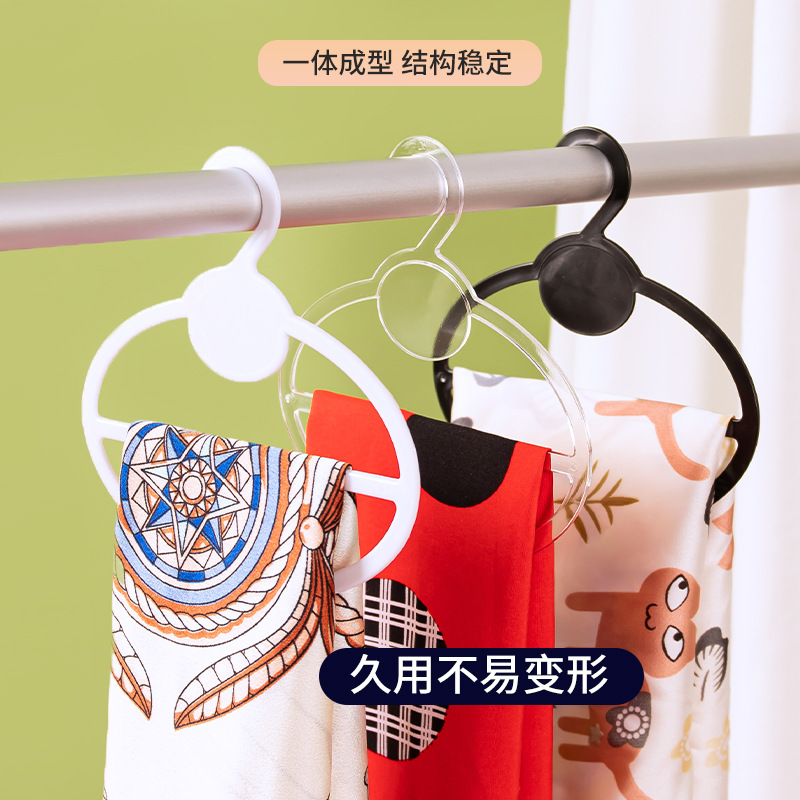 Wholesale plastic oval-shaped double-layer scarf and silk scarf display hook, cross-stitch hanging thread, bath towel hanger hook details Picture