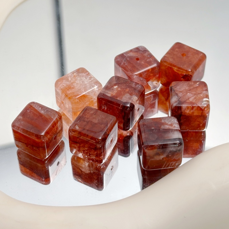 Gomas naturales cristales florales grandes cubos de azúcar perlas sueltas perlas de resina perlas de vidrio perlas accesorios details Picture