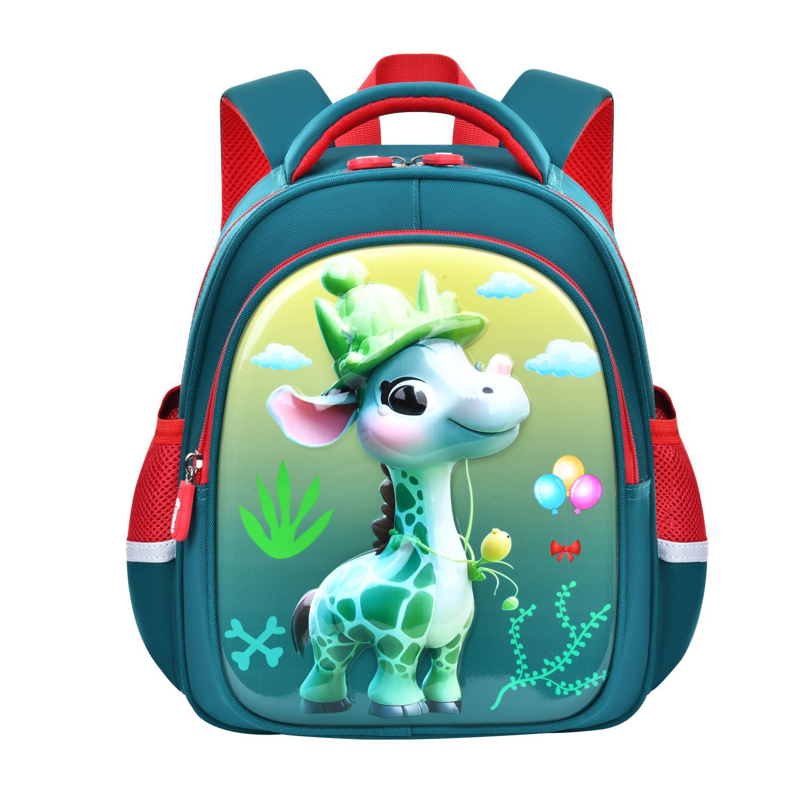 Schoolbag kindergarten boys cartoon giraffe early education light 2-3-5 years old girls with double shoulders details Picture