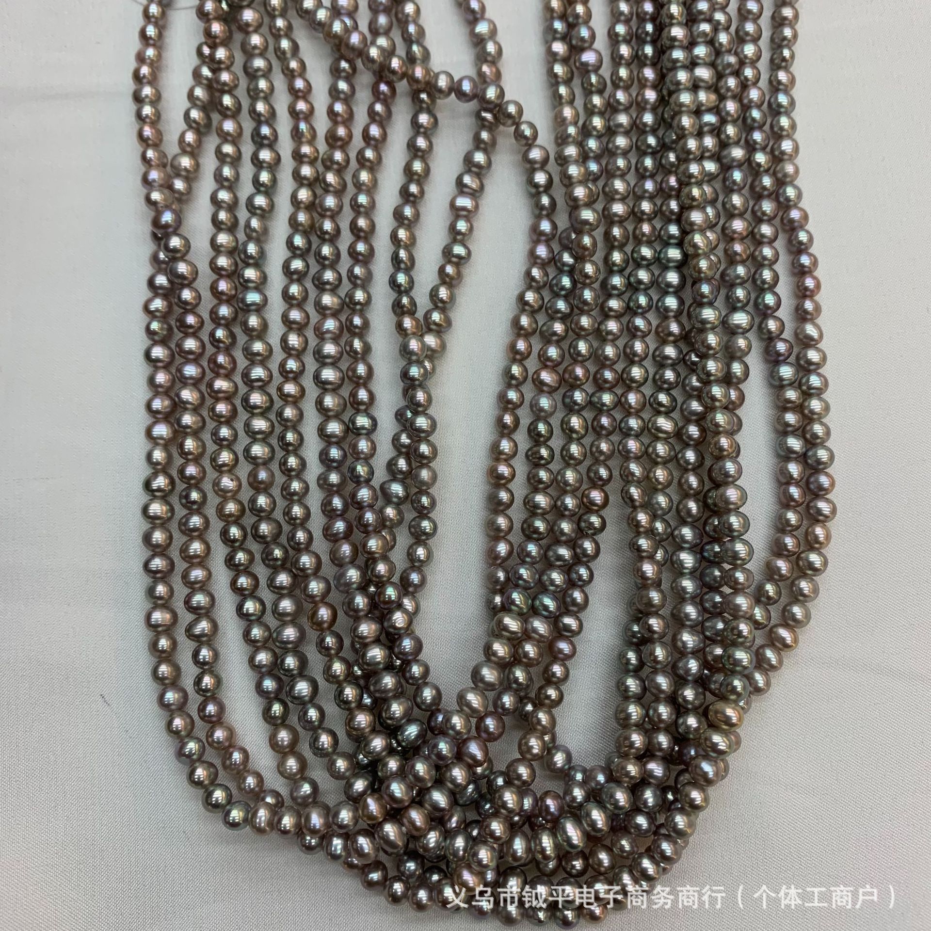 天然石珍珠项链女款拼接气质珍珠链条女款18cm珍珠项链