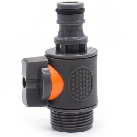 PVC水箱接头3/4直通阀门包胶奶嘴止水快速接头配粉色生料带套装