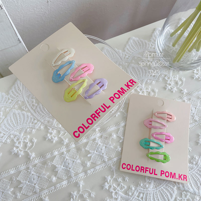 New Korean-style candy-colored cloud bb hair clips for children, sweet and crumbly bangs hair clips, baby cloud bye-bye hair accessories for women Specification image