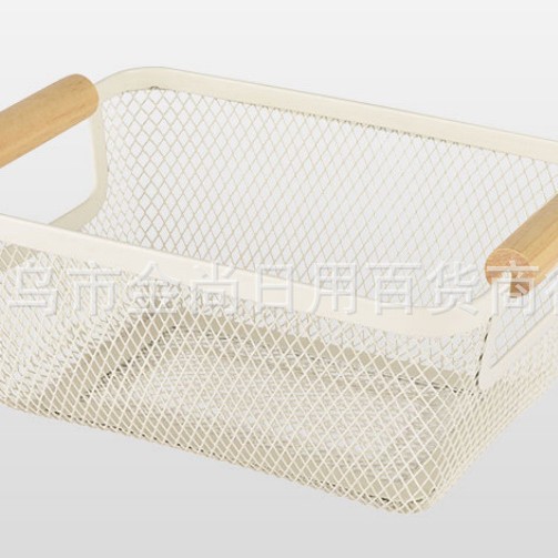 New multi-functional hollow iron frame storage basket, sundries storage basket, bathroom desktop, kitchen fruit and vegetable storage basket