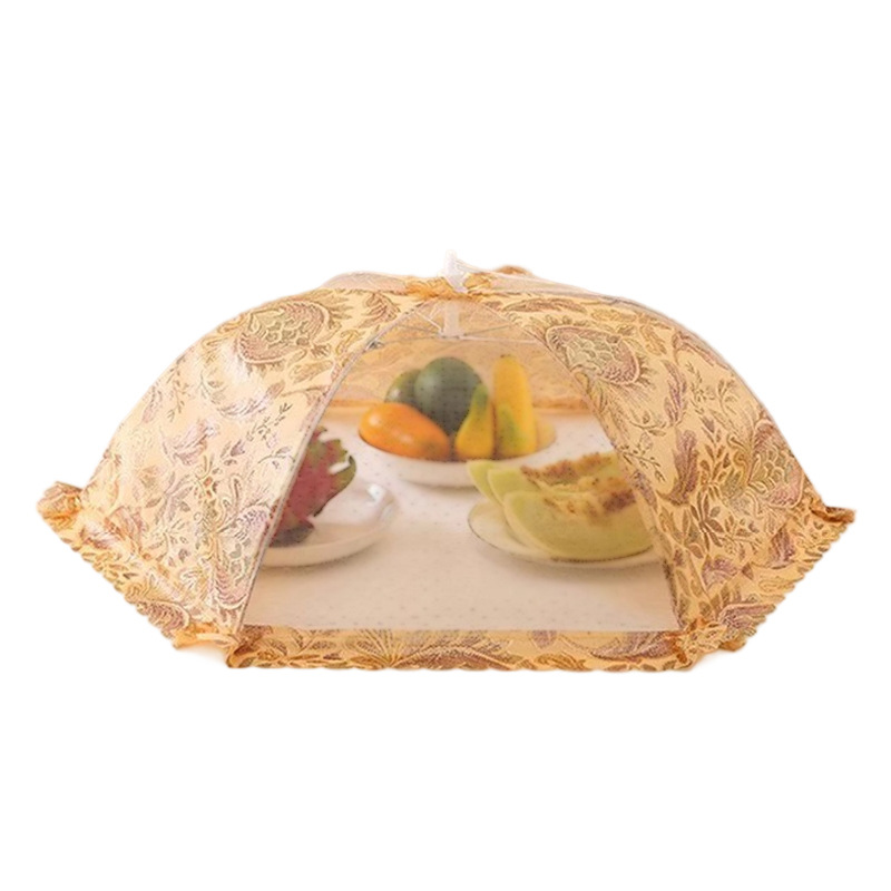 Folding vegetable cover, meal cover, folding table vegetable lid, leftover food and fruit fly-proof magic tool, household round vegetable cover Item Picture