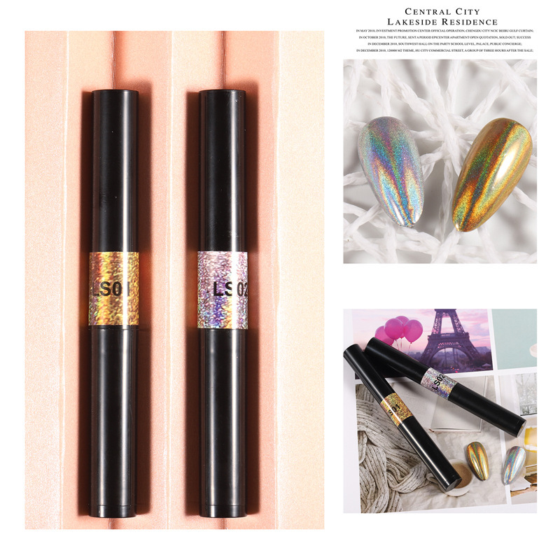 shanilak's cross-border best-selling laser nail art cushion magic pen, solid laser powder, gold and silver magic mirror powder cushion pen Application Scenario