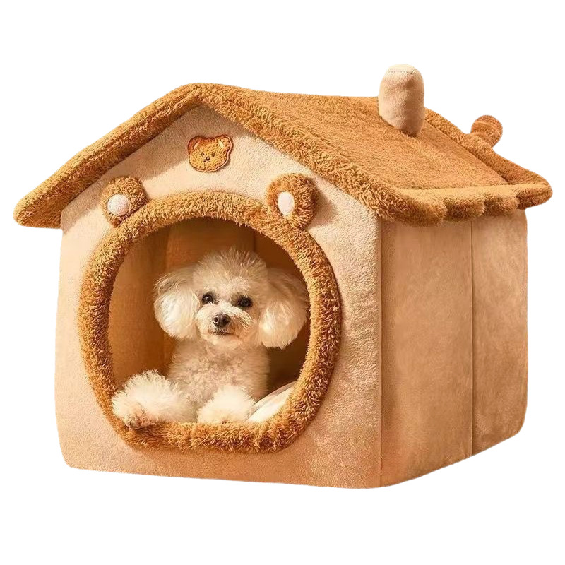 Perrera de gato perrera de perro cuatro estaciones general tipo de casa pequeño teddy invierno mantener caliente desmontable casa de perro pet bed