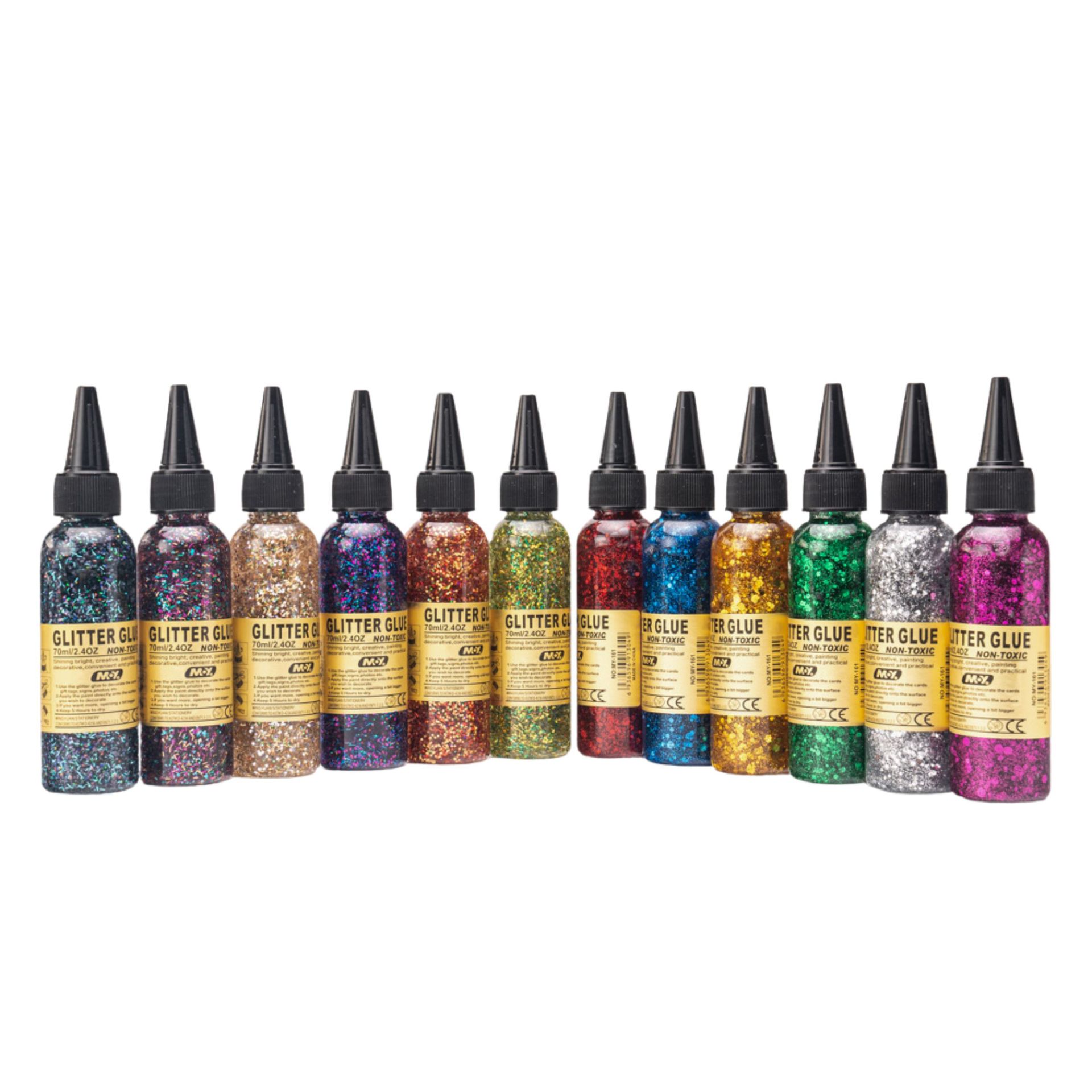 Glitter glue painting coloring gold onion diy children's greeting card art paint glue pen decoration soft clay non-baking glitter powder Application Scenario