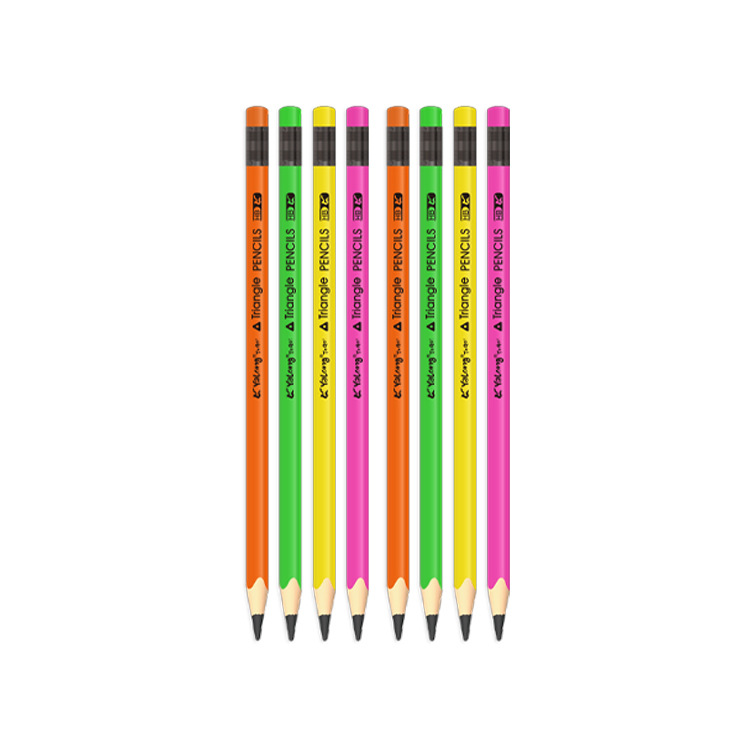 Yalong high-quality triangular wood pencils, standard pencils with erasers, HB pencil paper box sets are suitable for student and office use details Picture