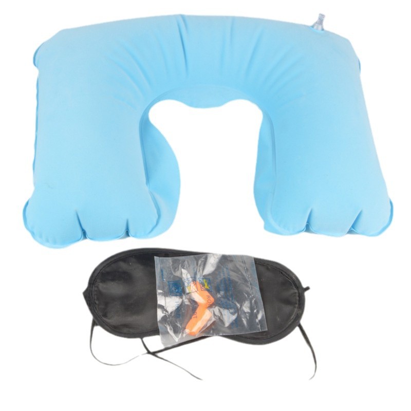 U型枕/充气枕/小马充气u型枕/旅行枕/u型枕学生卡通白底实物图