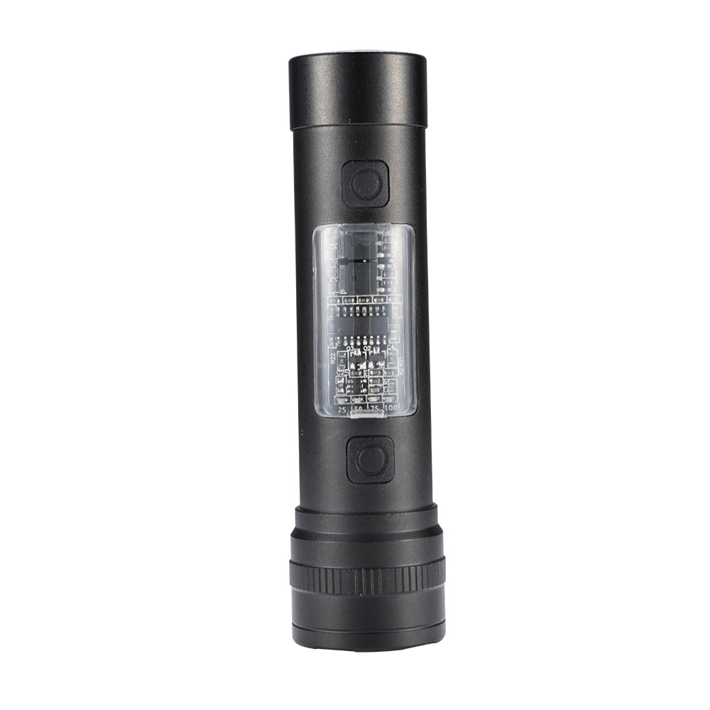 High-voltage double-arc flashlight, powerful explosive lightning tube, outdoor portable, ignitable, portable aluminum alloy flashlight