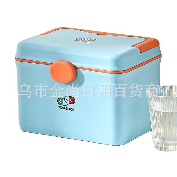 New family medicine box, a multi-functional household medicine storage box, and a portable medical emergency medicine box for student dormitories Item Picture