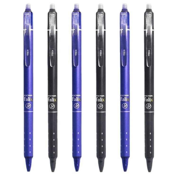Press the heat erasable gel pen 0.5mm, simple and easy-to-erase gel pen for primary school students, blue and black wholesale department Item Picture