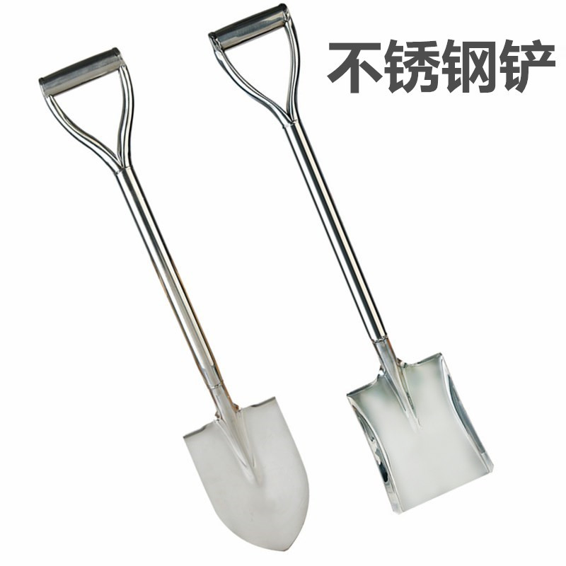 Stainless steel garden shovel, iron shovel, steel shovel, garden vegetable growing tools, agricultural and garden tools, soil digging wonder tools Specification image