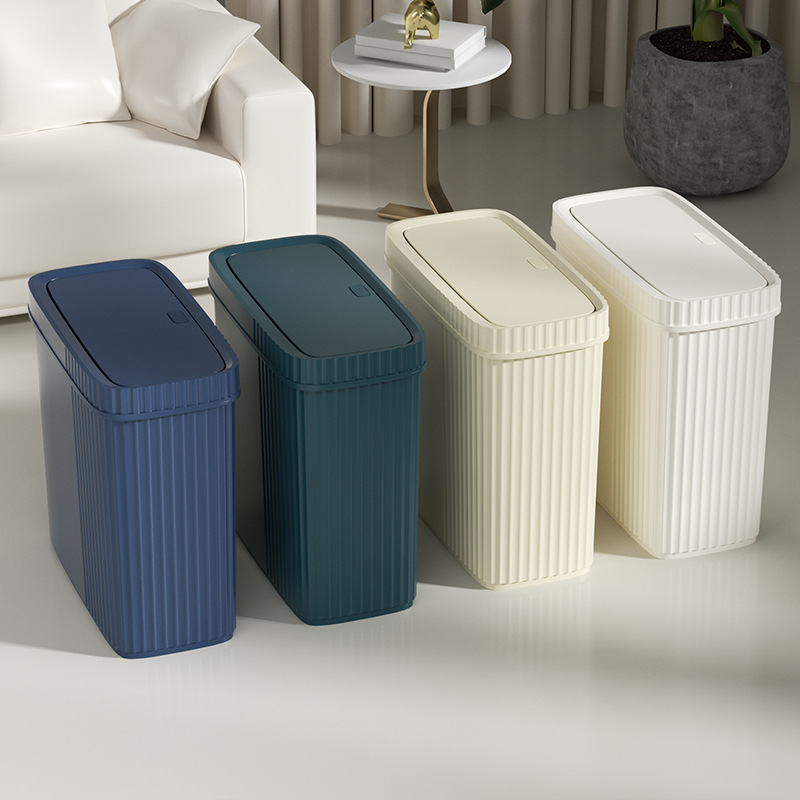 Narrow-slit trash cans with LIDS, odor-proof narrow-slit trash cans for living rooms, bedrooms and bathrooms, wastebasket bins Specification image