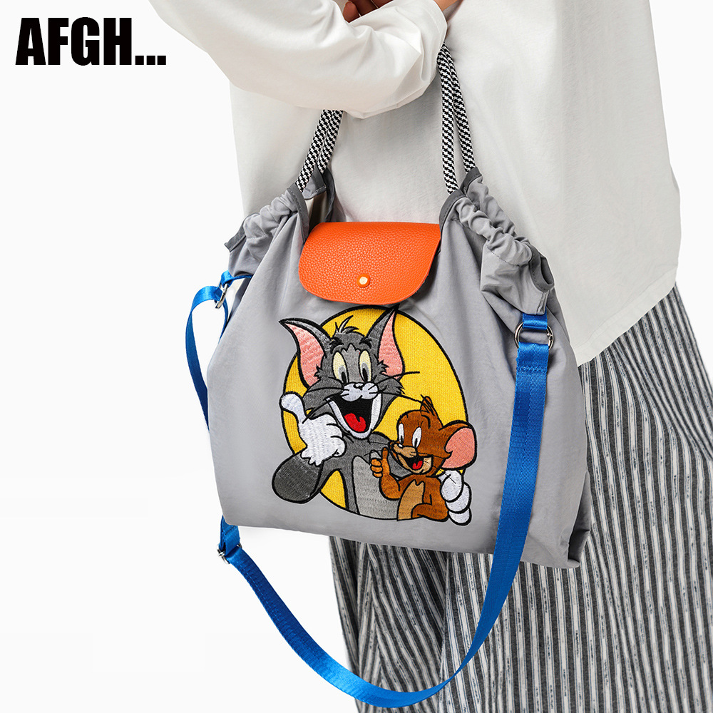 Original 2024 new AFGH Warner authorized TomJerry embroidered Tote bag Application Scenario