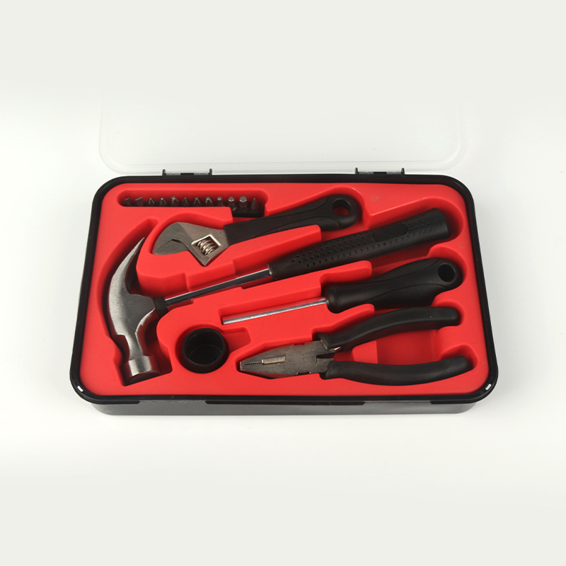Customized 17-piece household toolbox set, a multi-functional maintenance portable manual combination tool for electricians and carpenters Item Picture