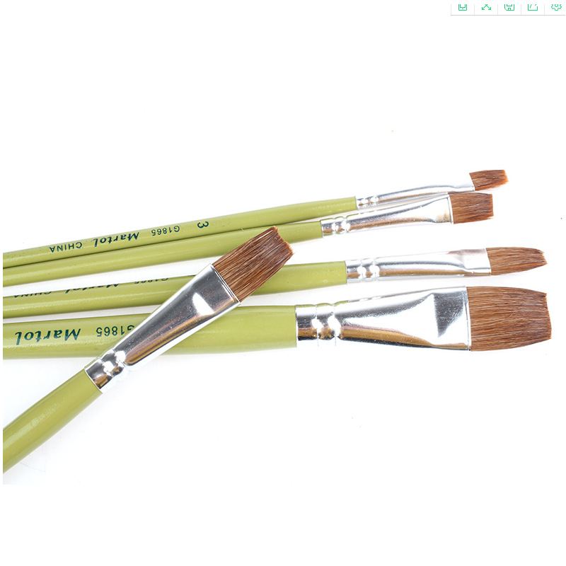 Marley G1865 pelo de caballo de cabeza plana 5 PCS kit de tiza de agua para estudiantes principiantes con acrílico pintura al óleo pincel de acuarela Application Scenario