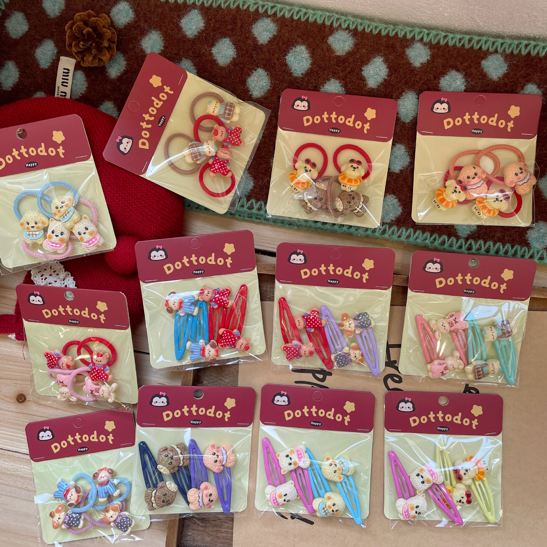 Nueva versión coreana de dibujos animados cachorros niños horquilla cute bunny doncella dulce franja lateral croqueta cabeza bb clip details Picture