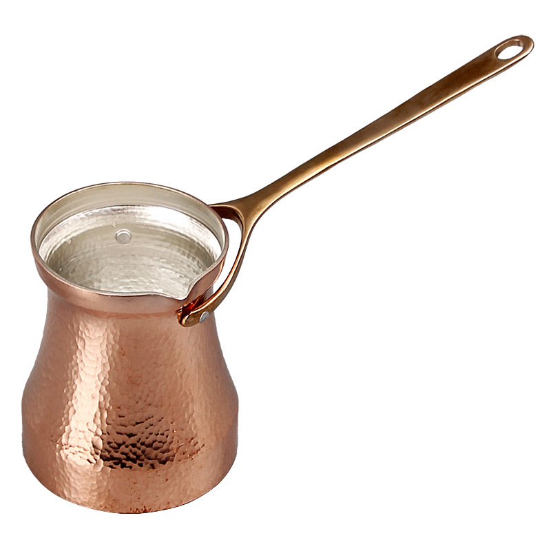 Turkish handcrafted coffee pot, popular open flame pure copper, original imported, hand-brewed pot with hanging ears, Italian style Item Picture