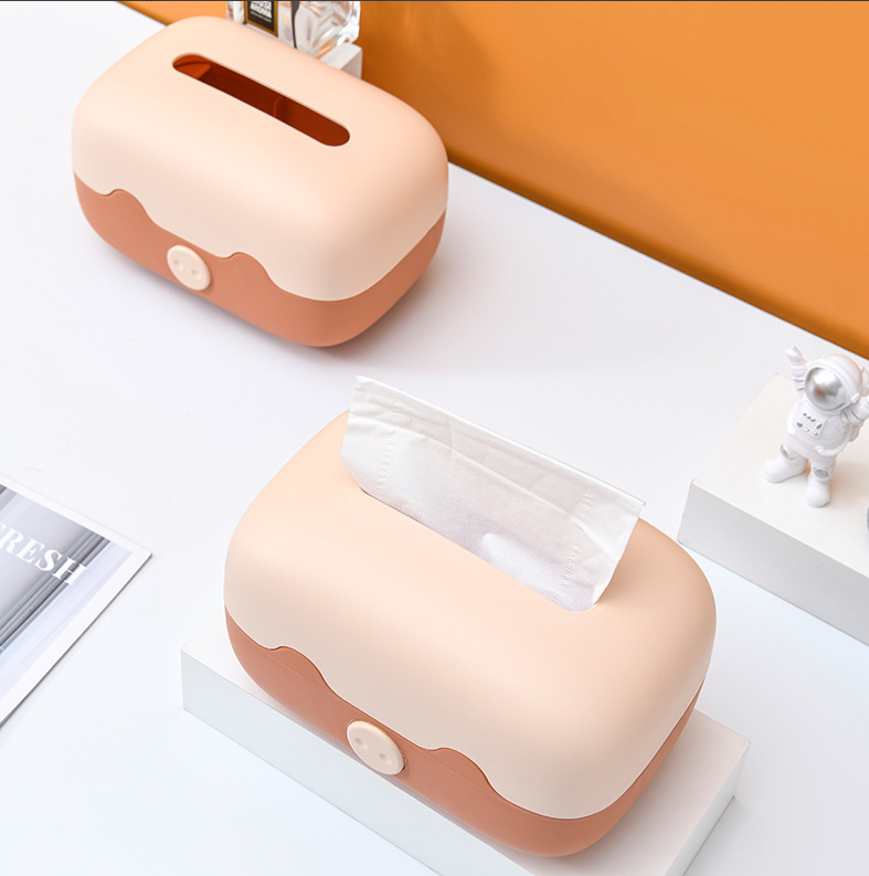 Cute and adorable little pig tissue box, tissue box, home living room napkin box, desktop tissue storage box, tissue storage