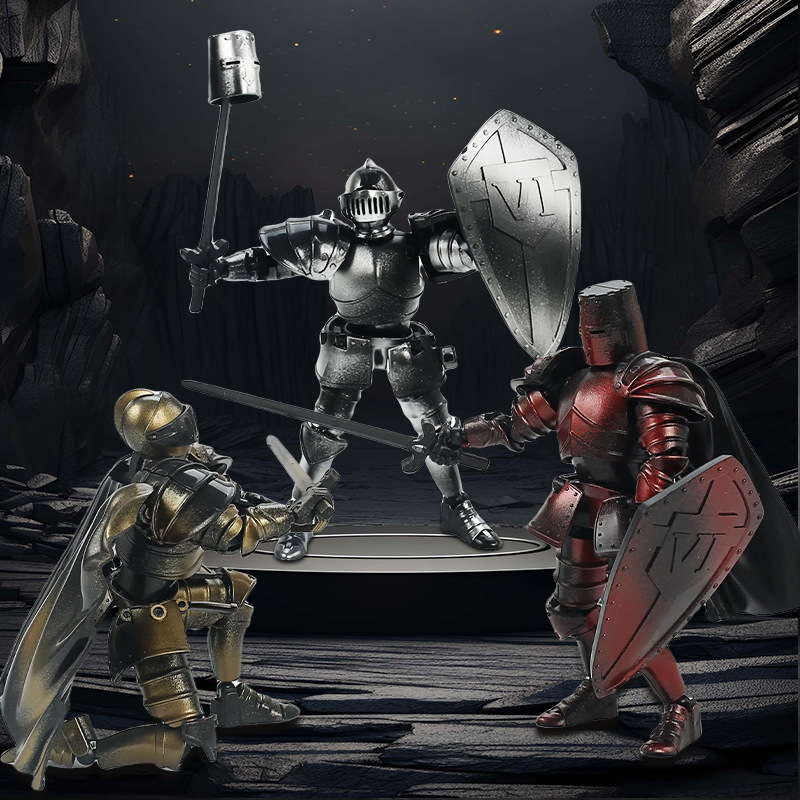 One-piece consignment multi-joint movable assembly medieval warrior figure, fifth-generation infantry dual-form armor figure Item Picture