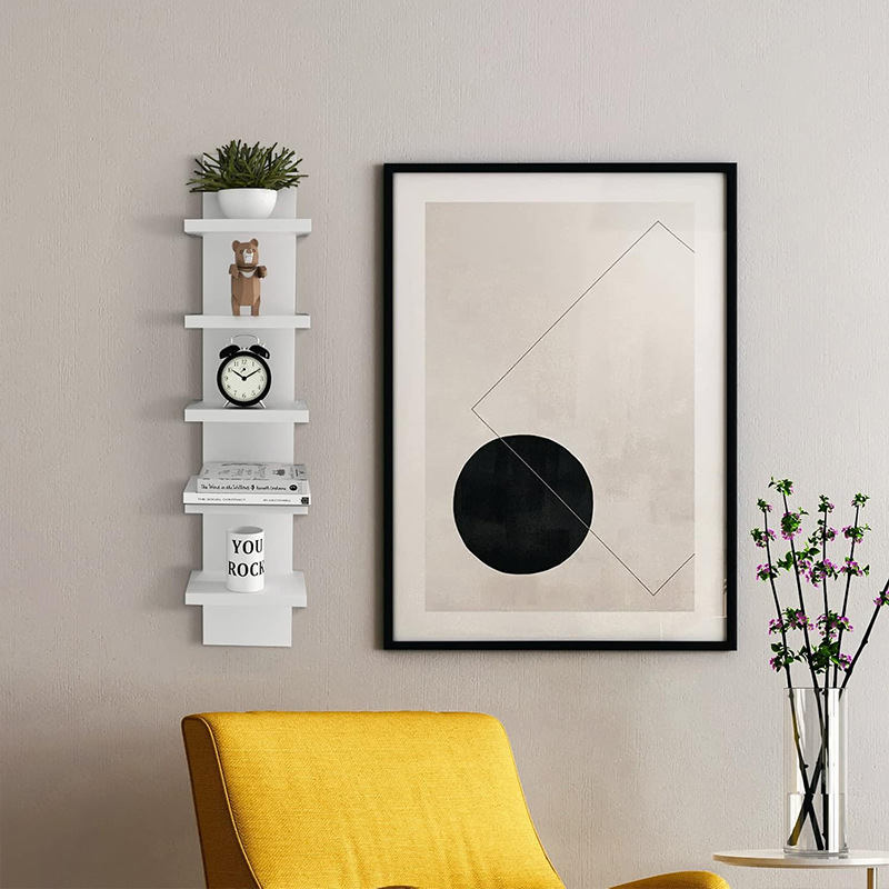 Cross-border wall-mounted multi-layer bracket home decoration storage rack, living room layer storage rack, partition rack Specification image